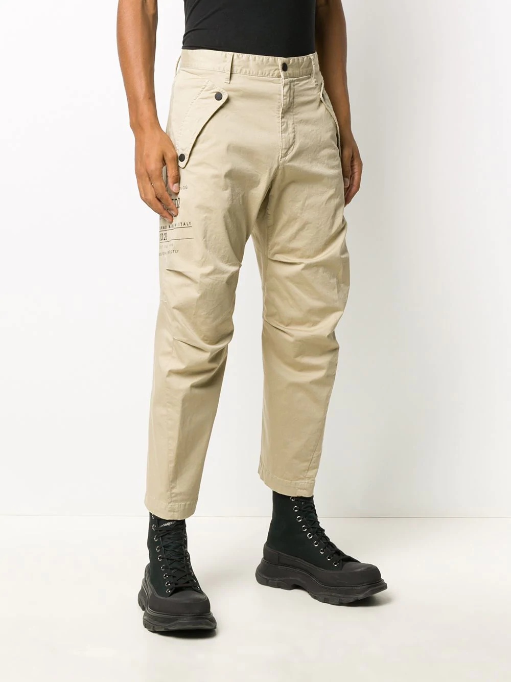 military straight-leg trousers - 3