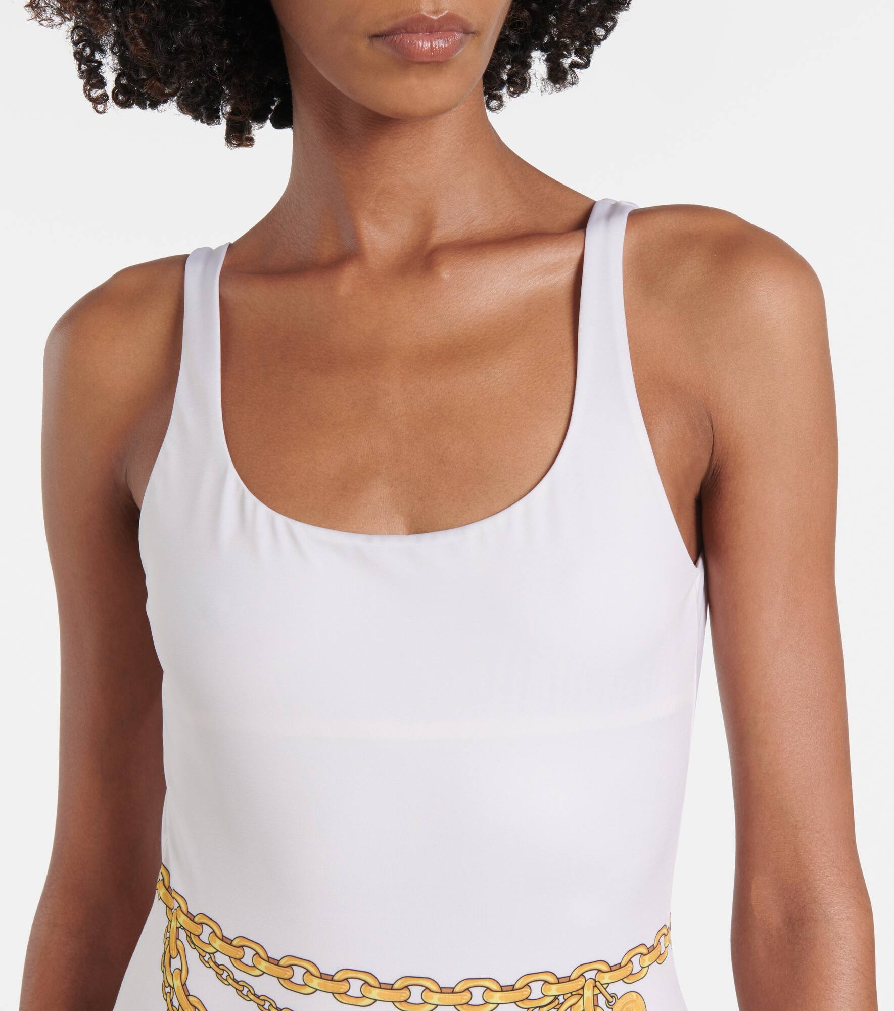Chain-detail printed swimsuit - 5