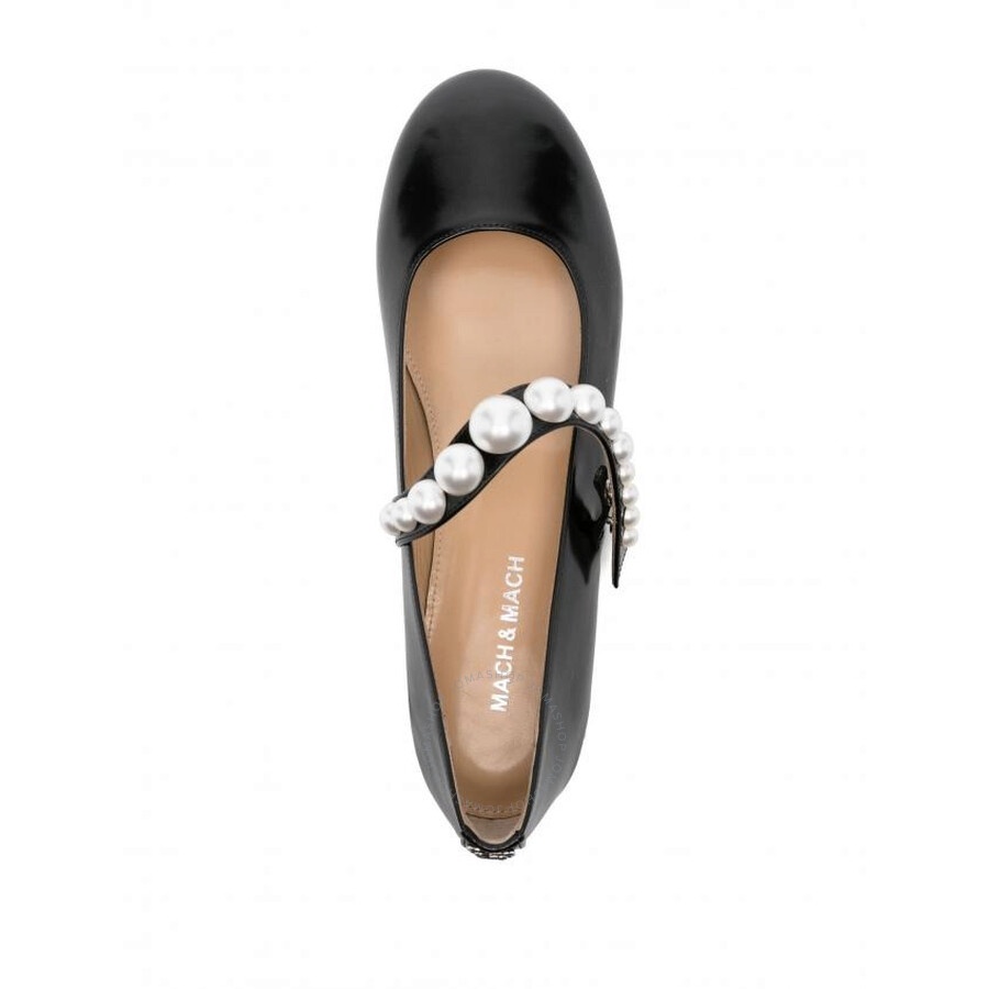 Mach & Mach Sirene Faux-Pearl Embellished Ballerina Flats - 4