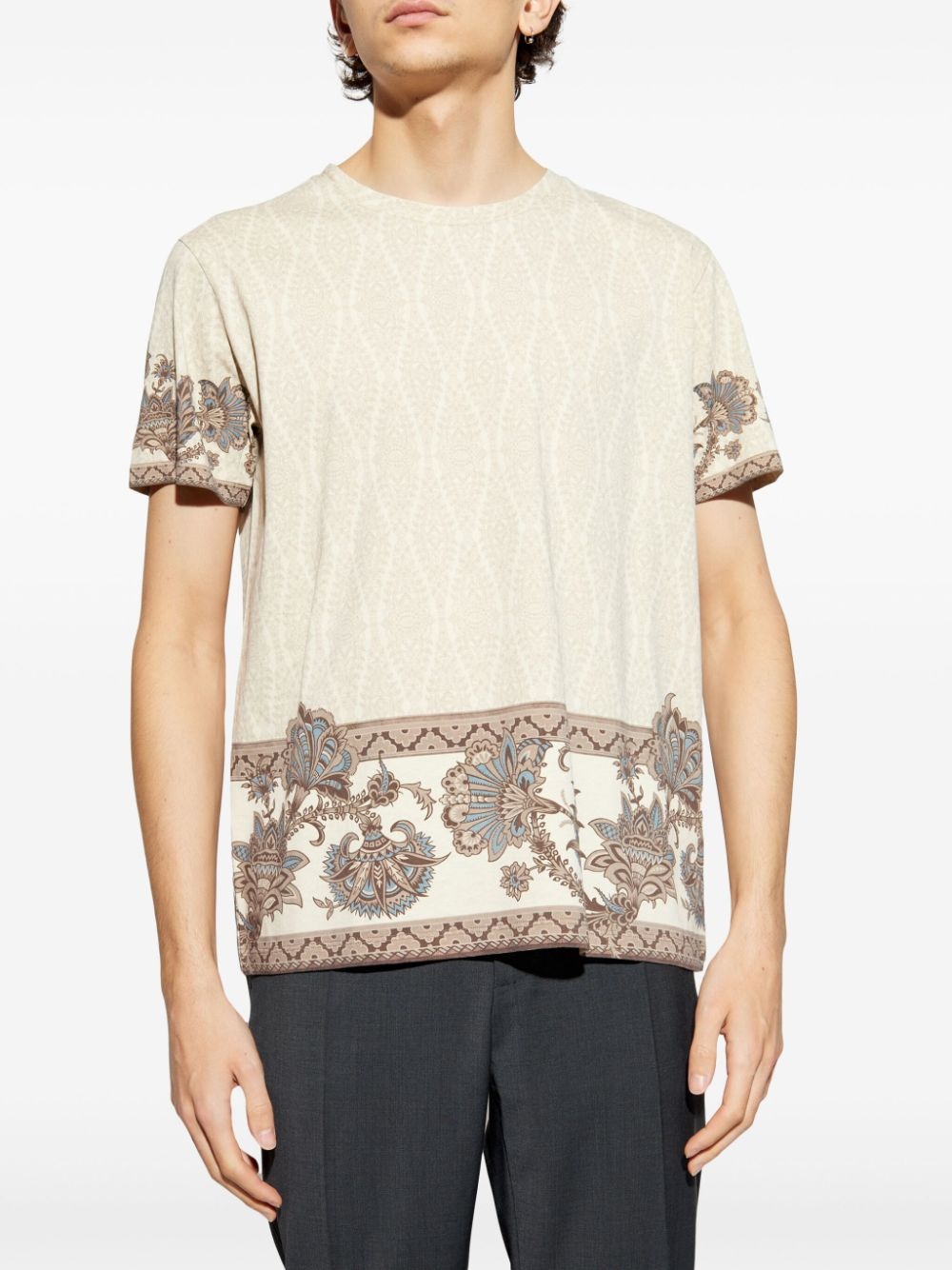 paisley-print T-shirt - 3