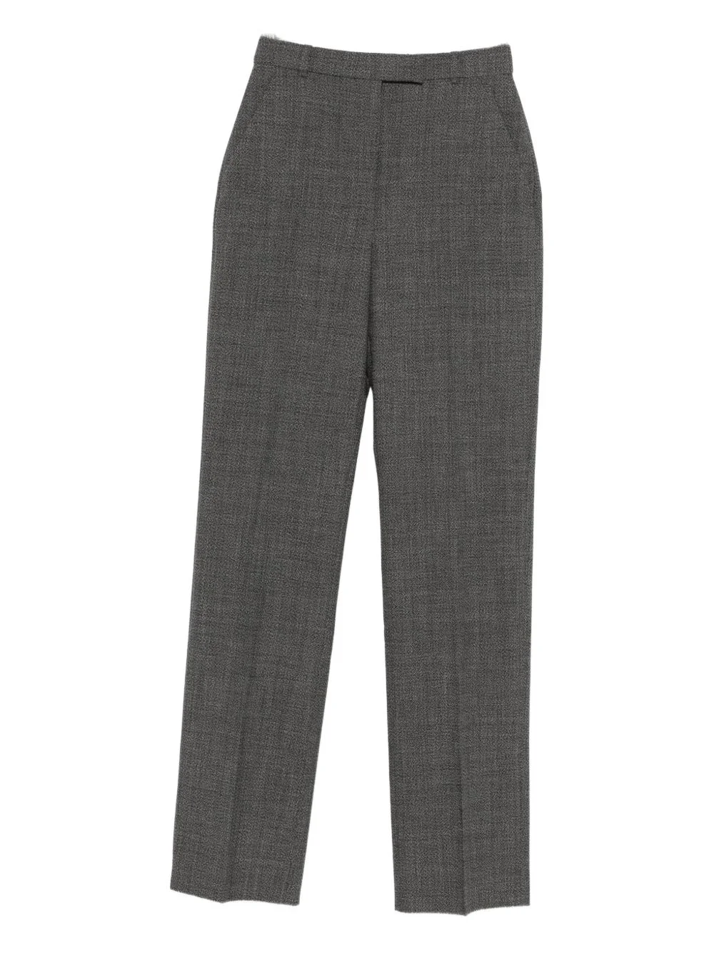 wool straight trousers - 1