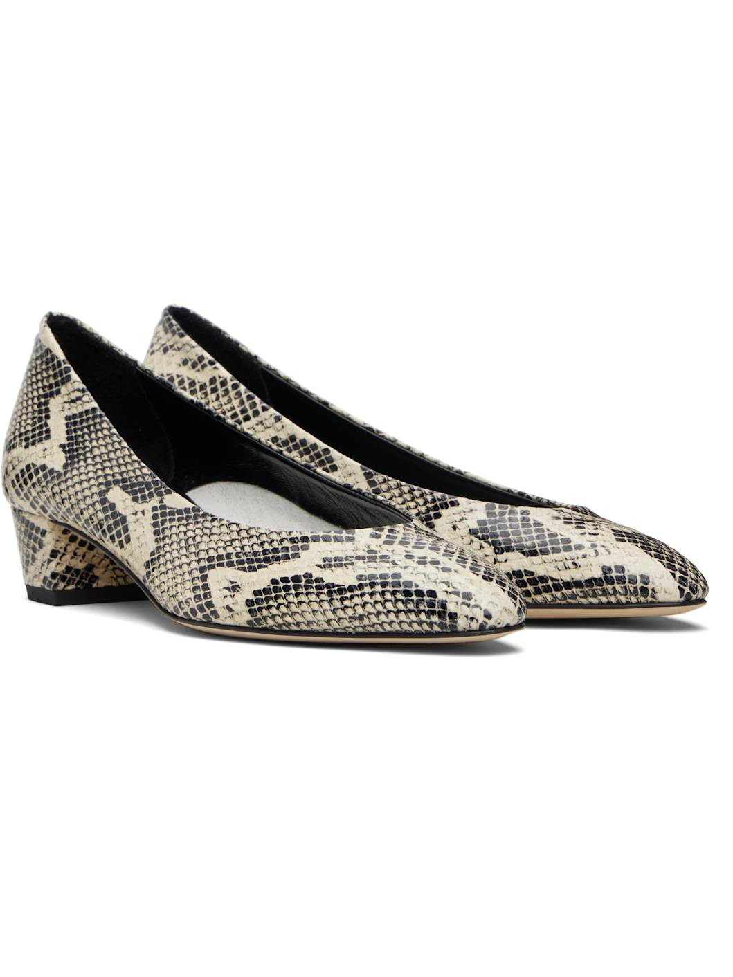 Beige Helia Low-Cut Heels - 4
