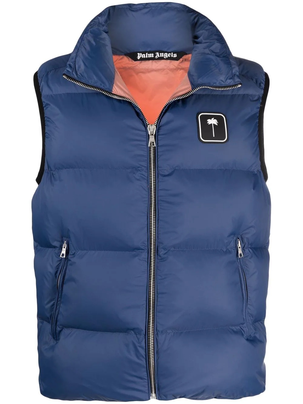 logo down vest - 1