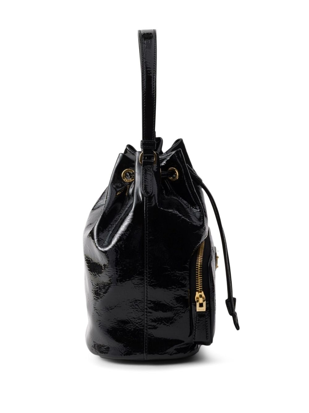 Duet patent leather bucket bag - 4