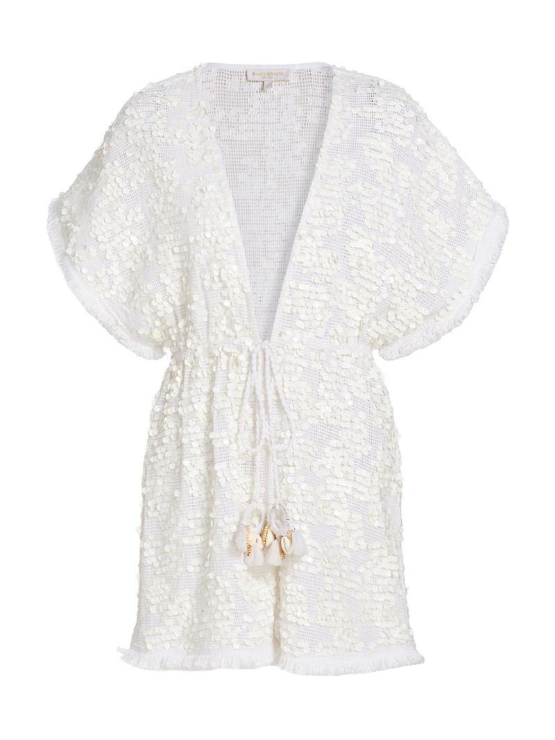 Women's Laurie Sequin-Embellished Cover-Up Minidress - White Paillette 1
