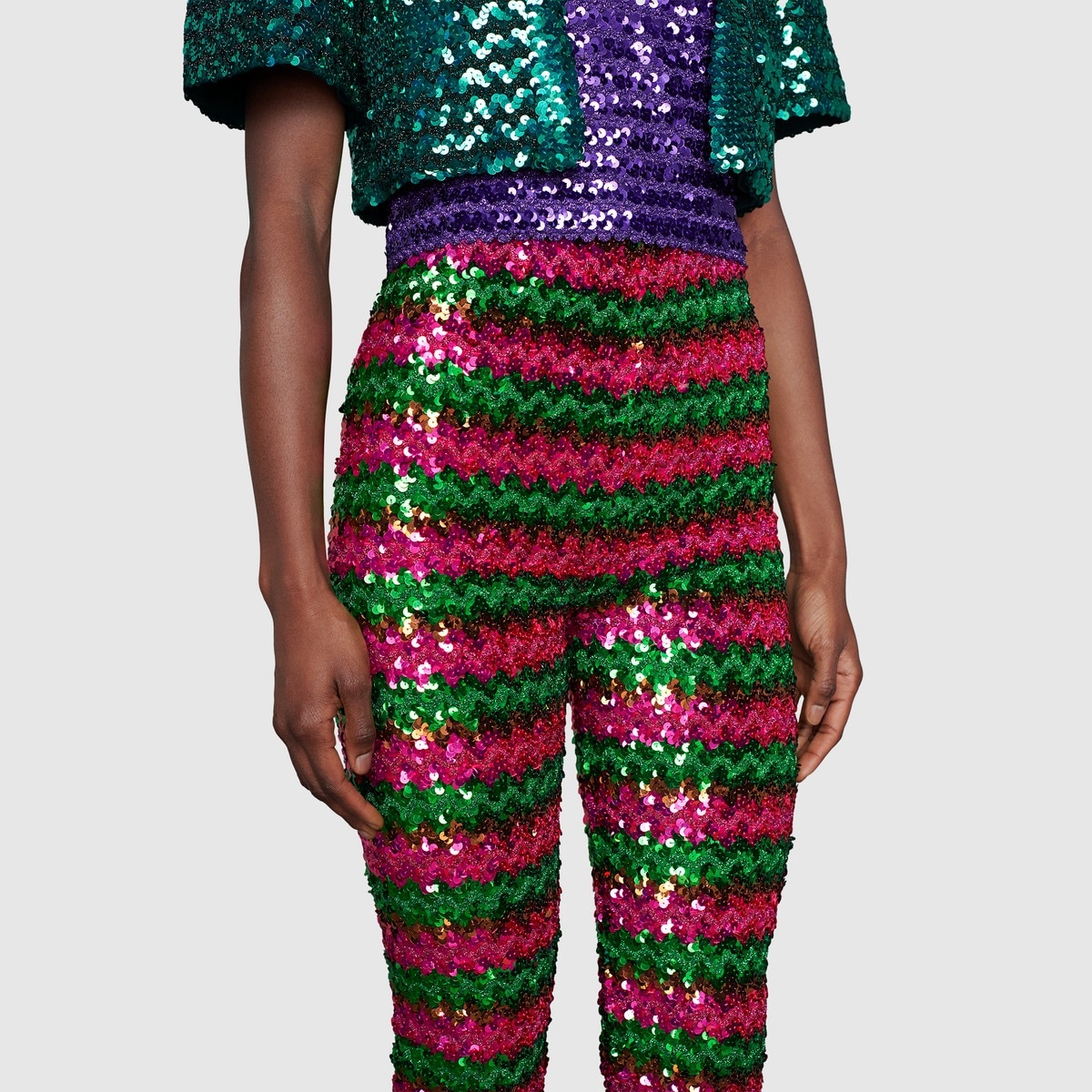 Lamé and sequin pant - 5