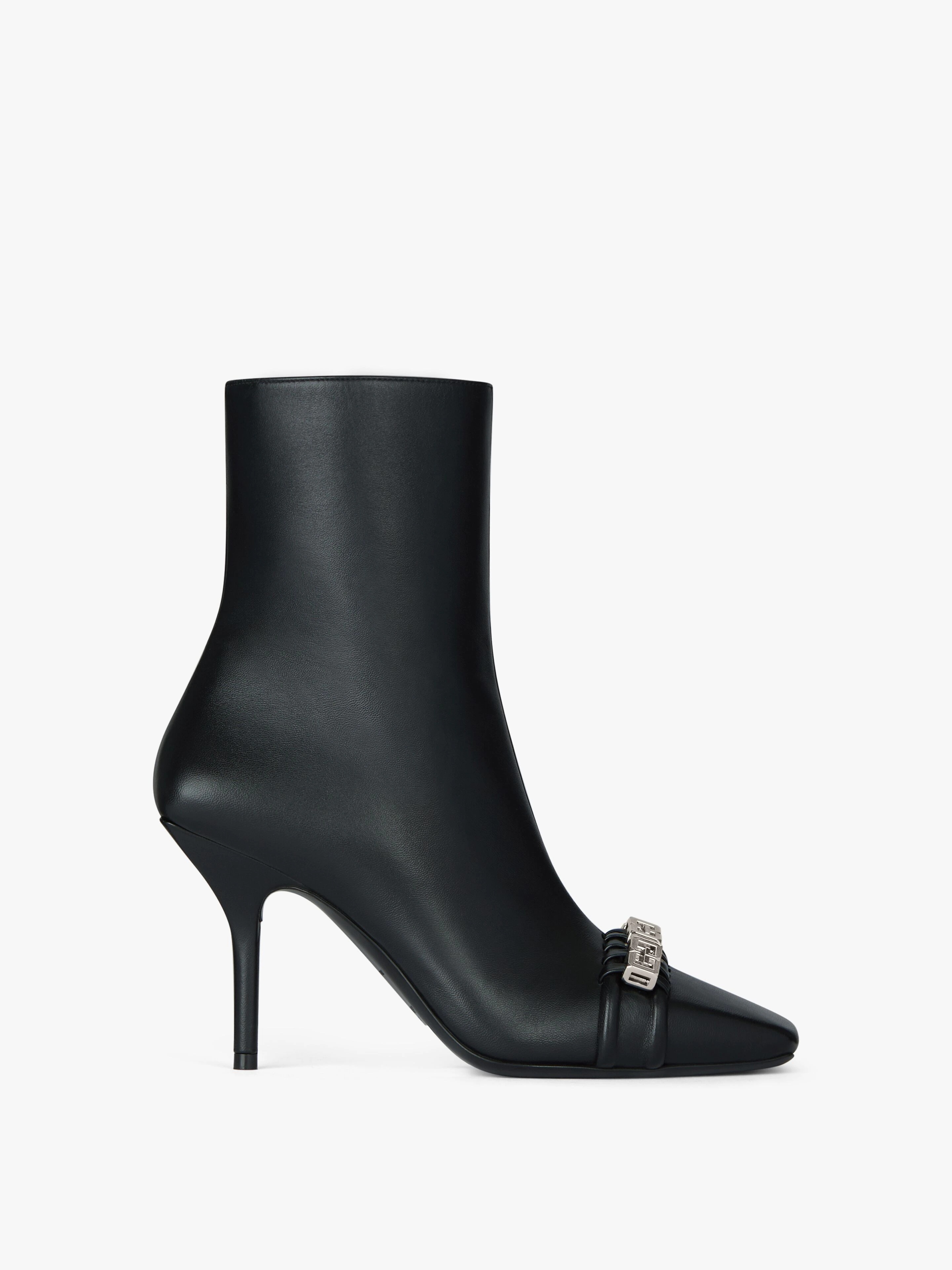 G WOVEN ANKLE BOOTS IN LEATHER - 1