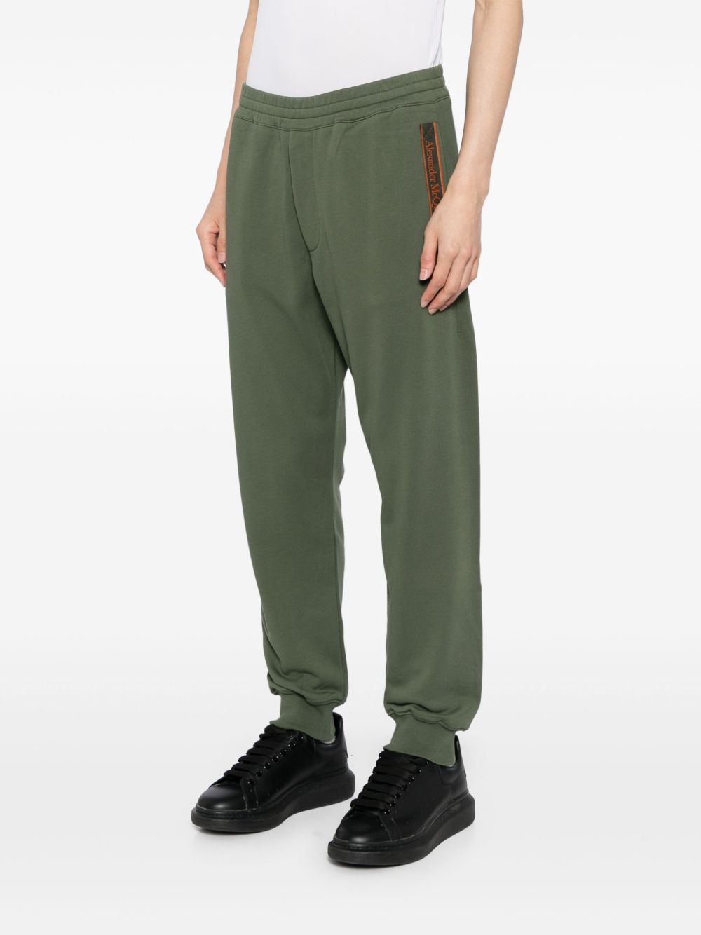 slim-fit cotton track pants - 3