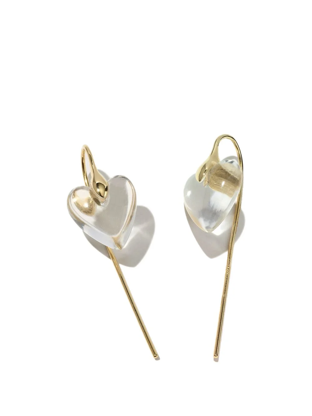Heart quartz earrings - 1