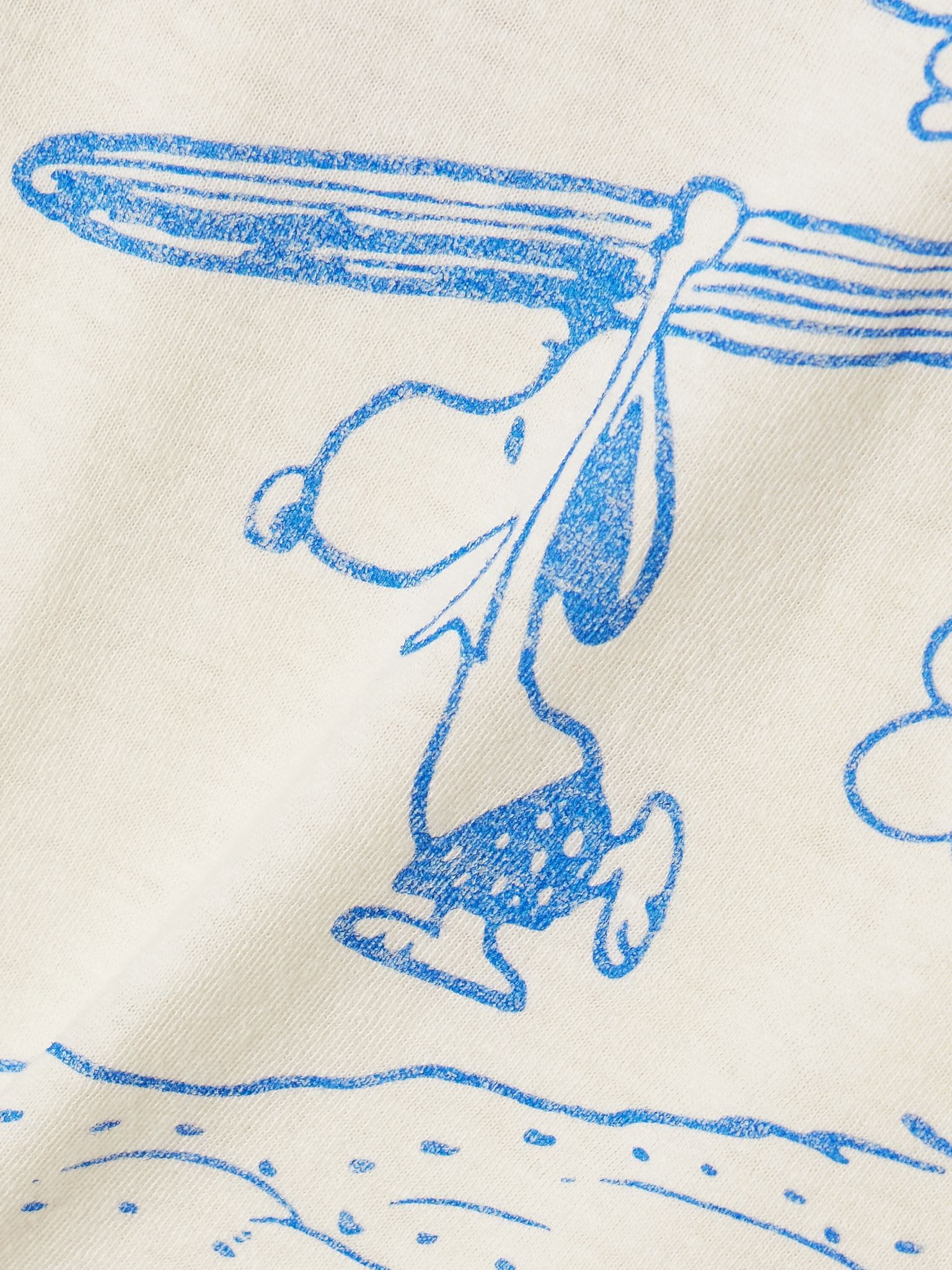 + Peanuts Snoopy Surf's Up printed cotton-jersey T-shirt White - 5
