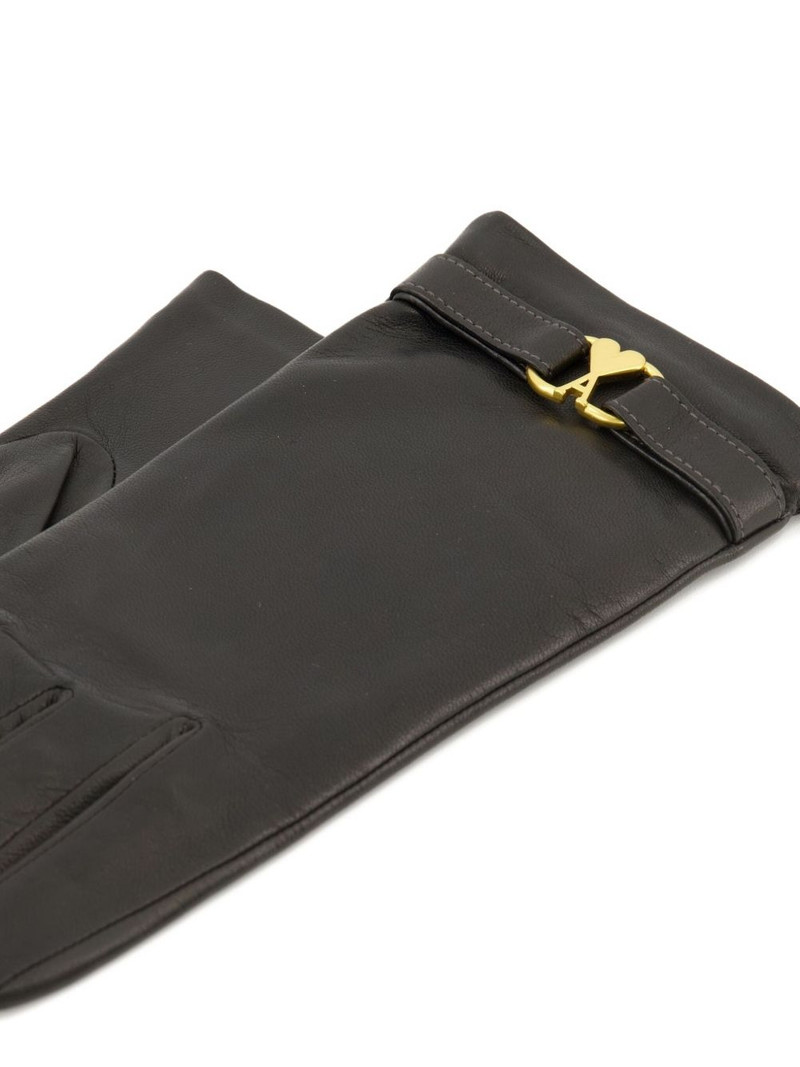 heart-buckle leather gloves 3