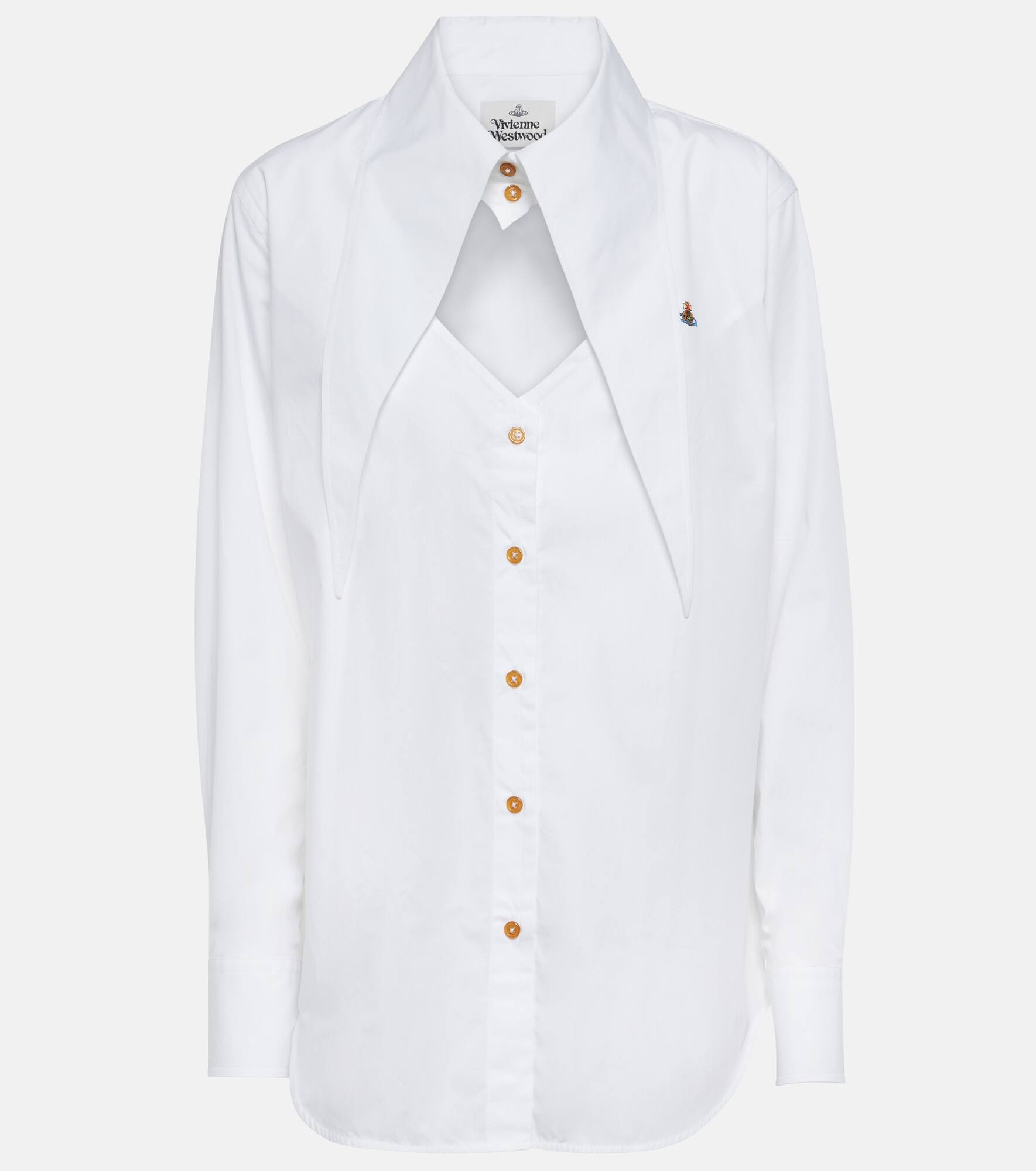 Cut-out cotton shirt - 1