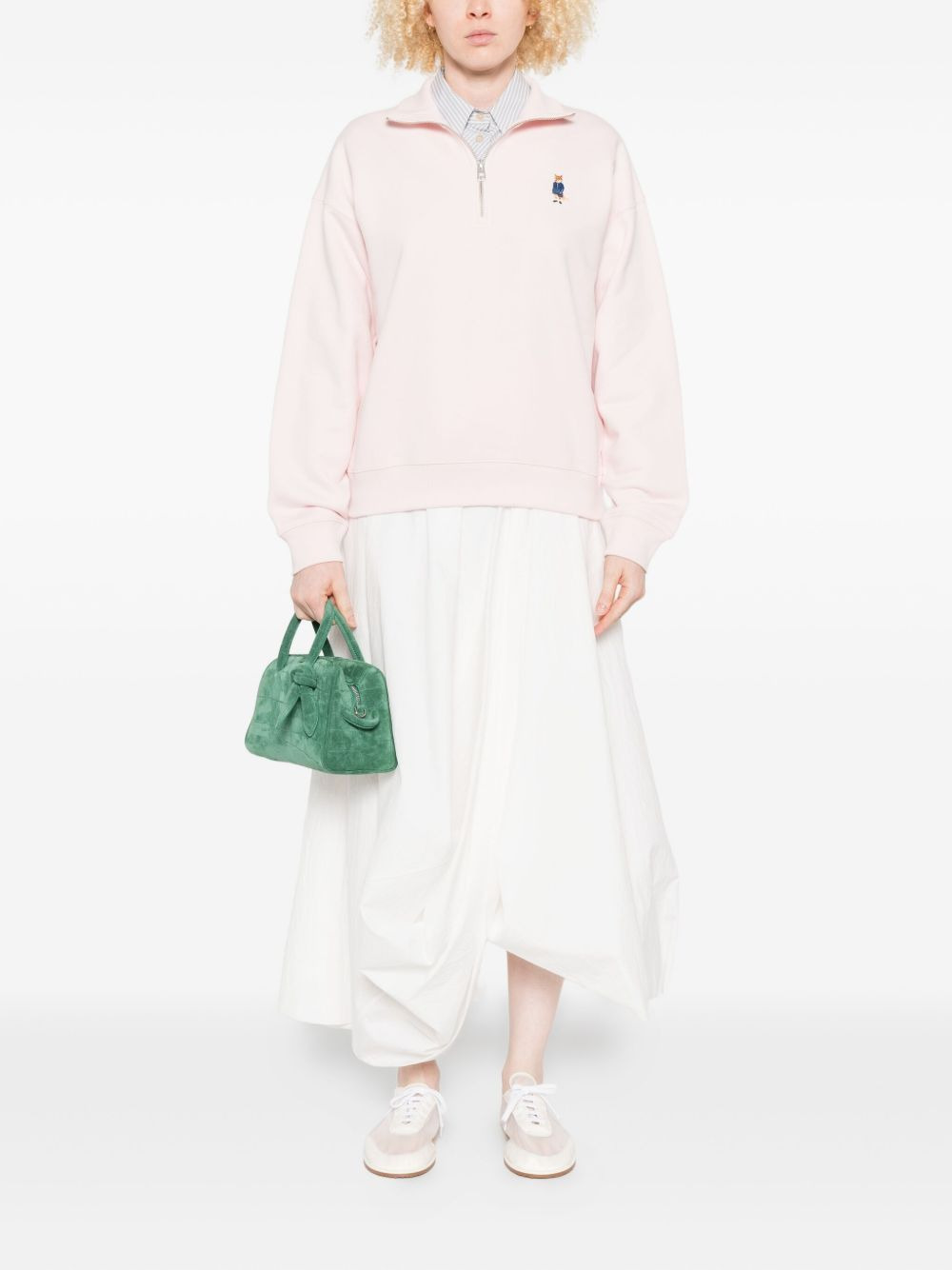 embroidered-logo sweatshirt - 2