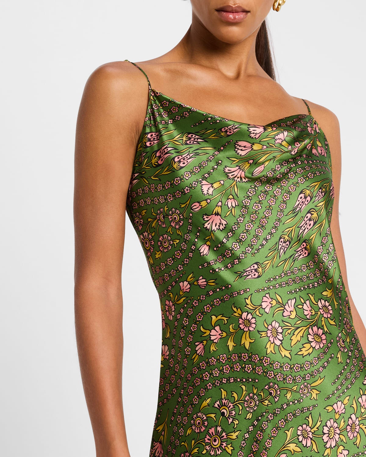 Madison Floral Silk Slip Dress - 5