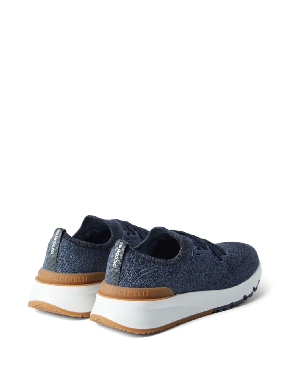 mesh knitted lace up sneakers - 3