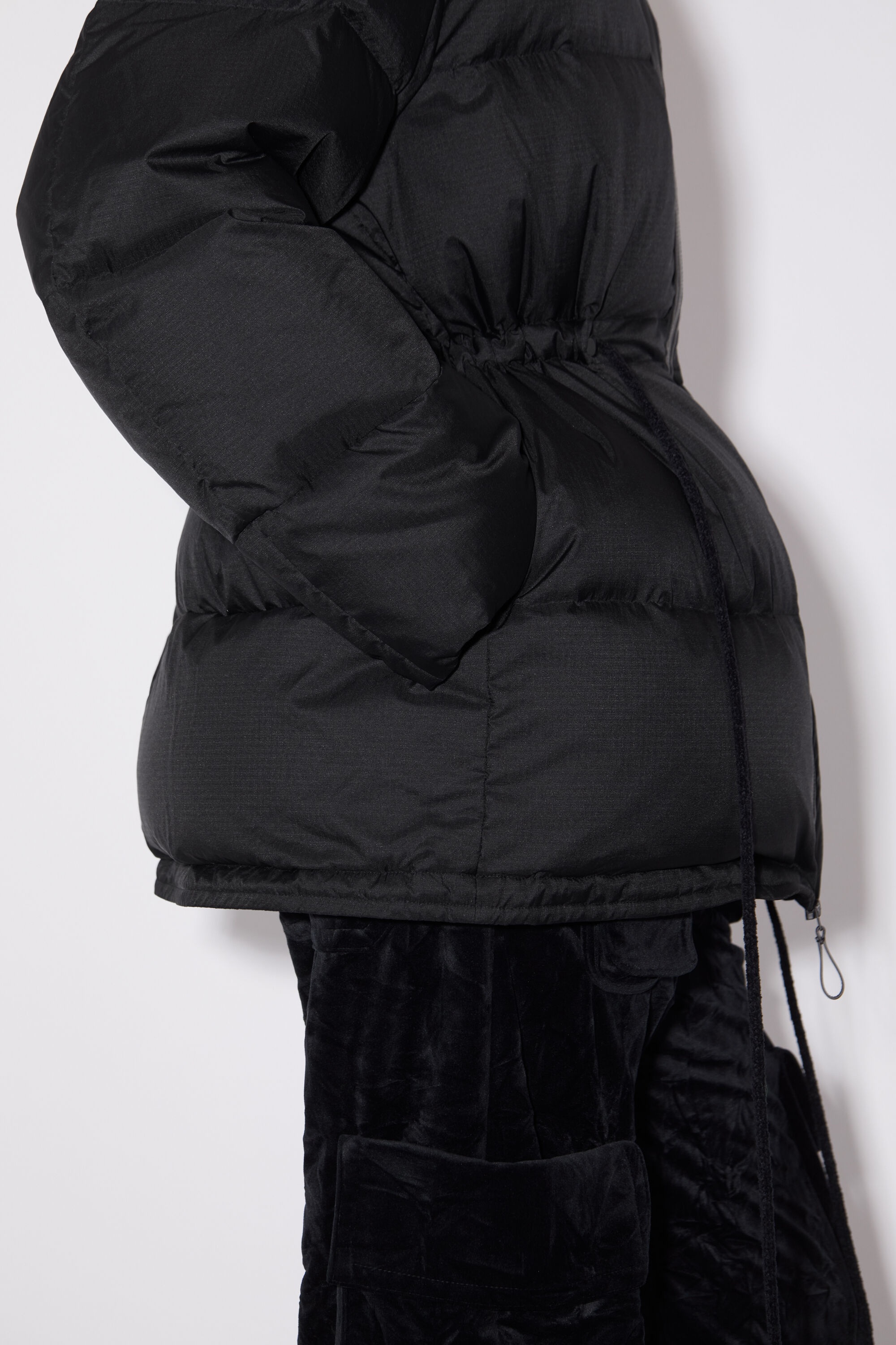 Hooded puffer jacket - Black - 5