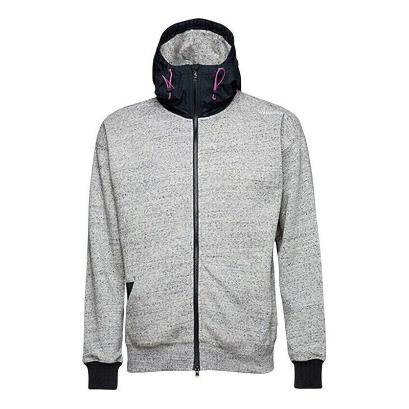 Converse Mixed Media Full Zip Sweatshirt 'Grey' 10017907-A01 - 1