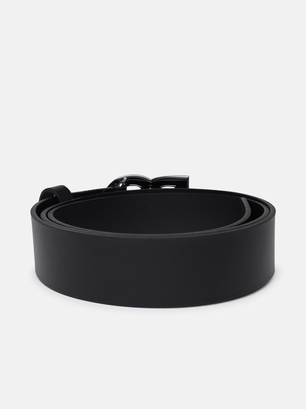 Black leather belt - 3