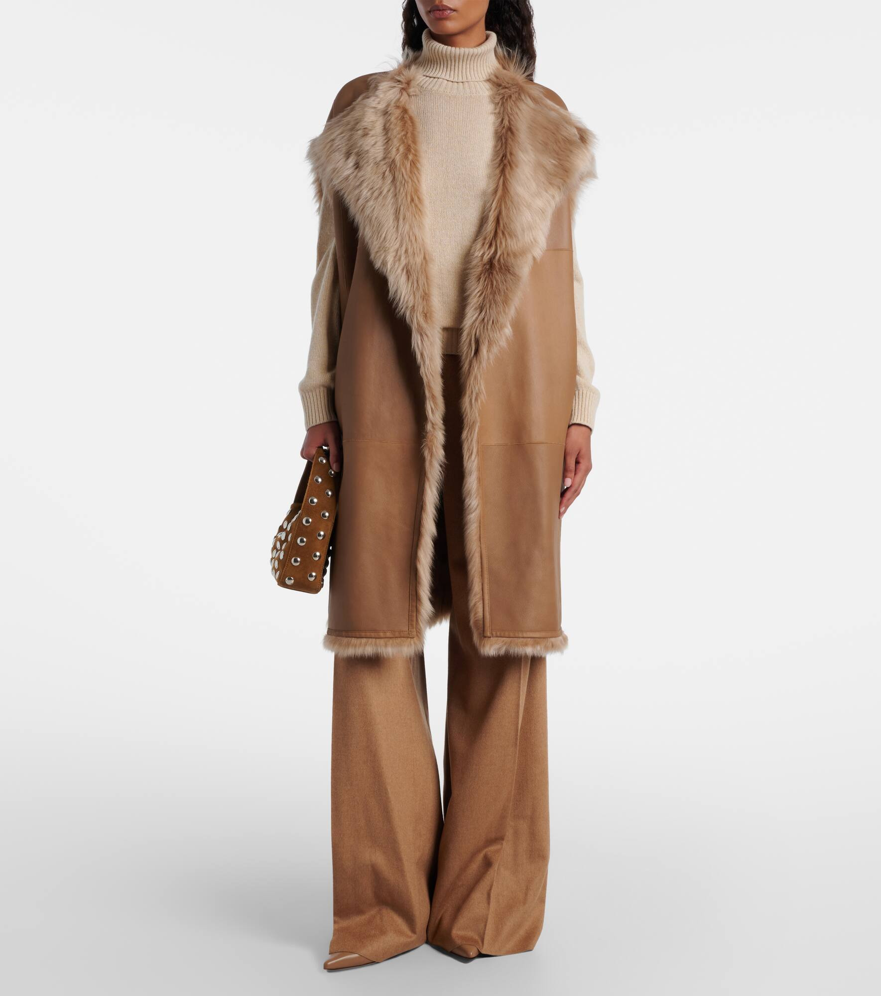 Reversible shearling coat - 6