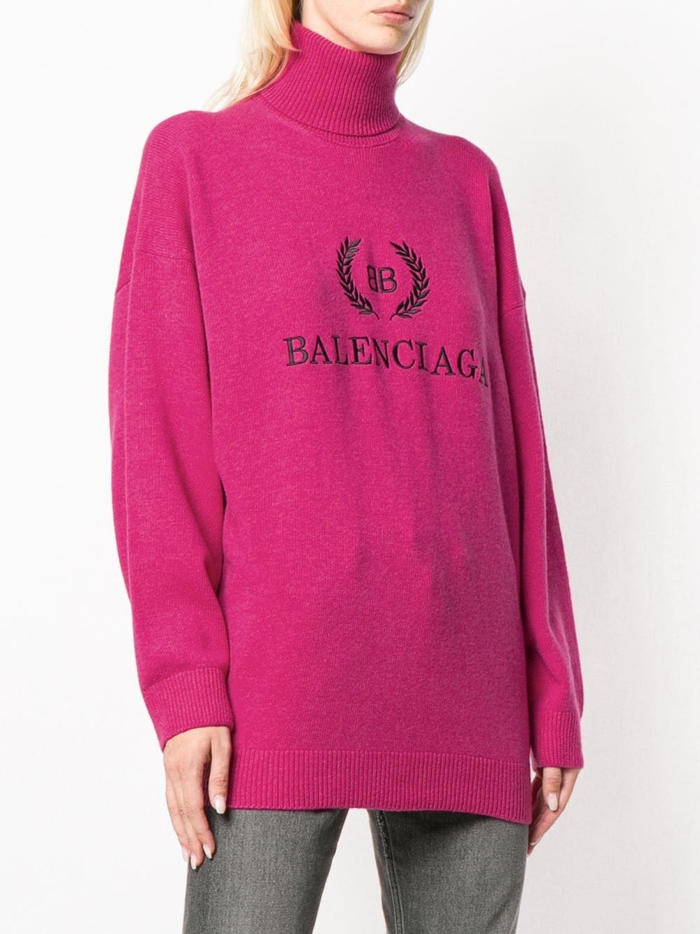 logo turtleneck sweater - 3