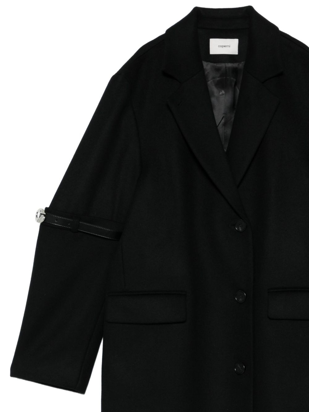 logo belted-detail coat - 3