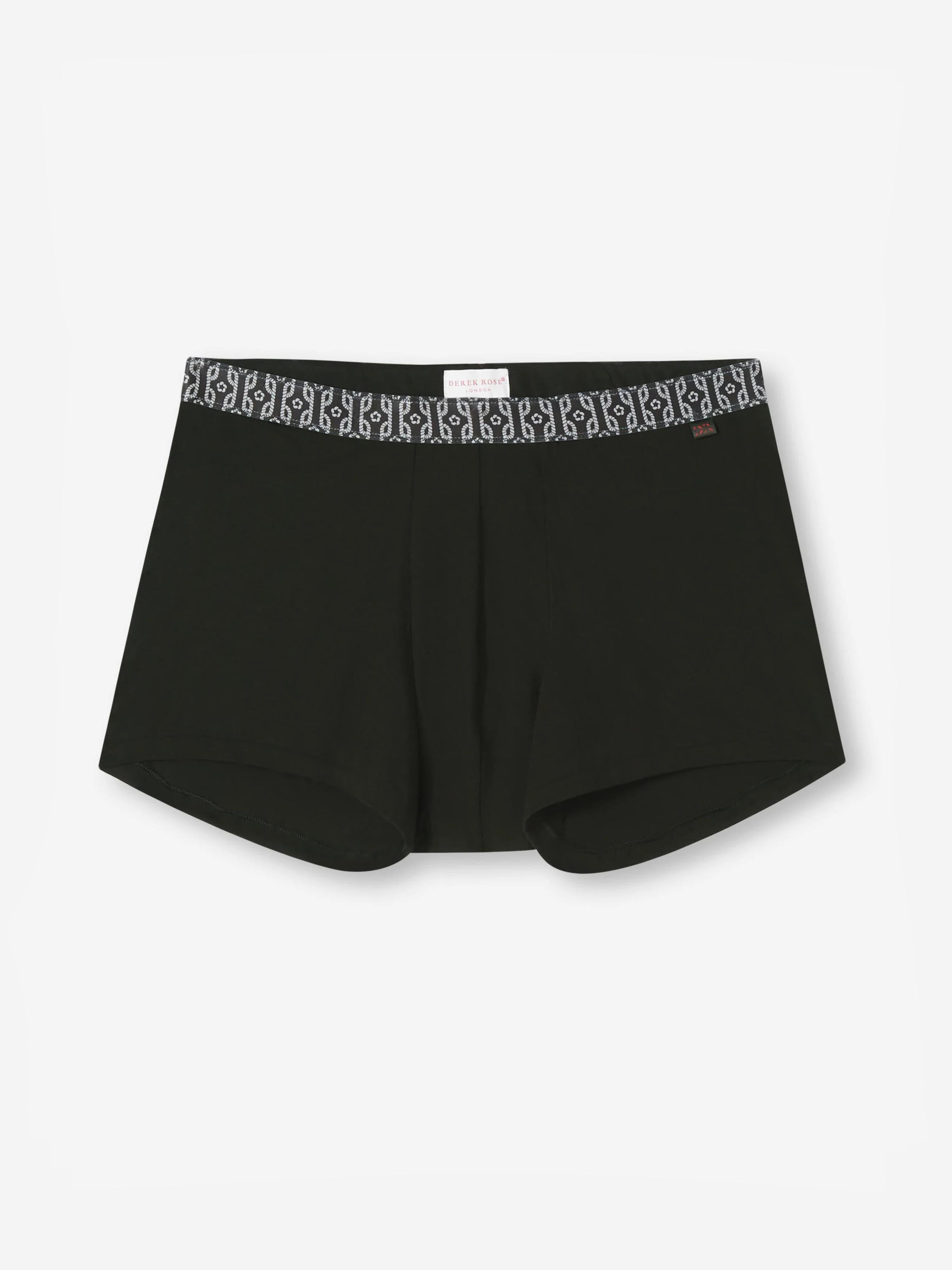 Men's Boxer Briefs Pima Cotton Stretch Black Rope Print - 2