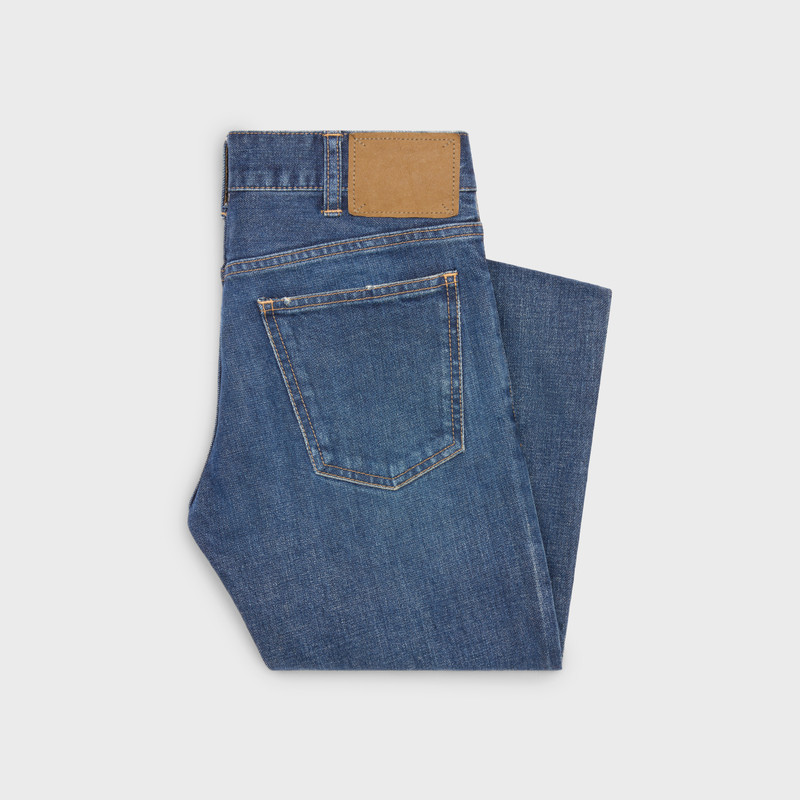 CELINE skinny jeans in dark union wash denim outlook