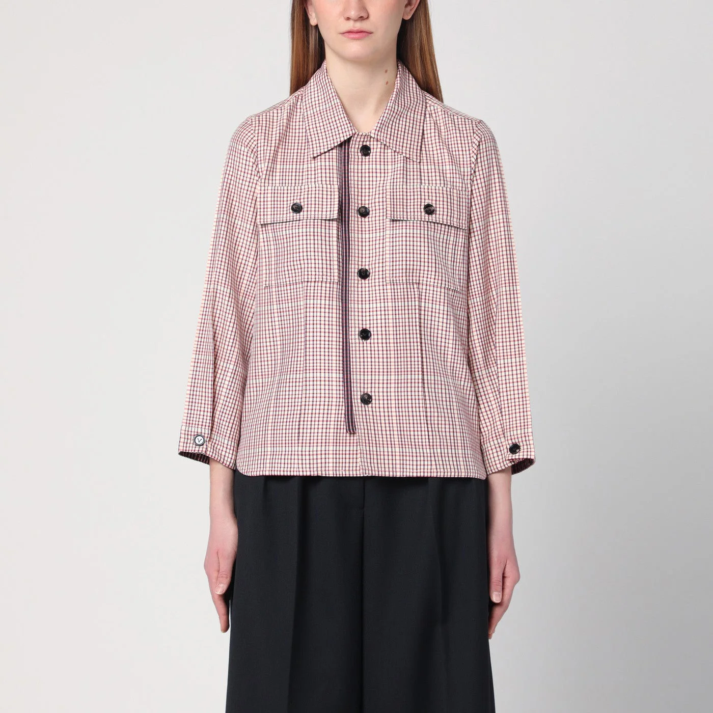 Pearl/Abyss/Scarlet checked shirt - 1