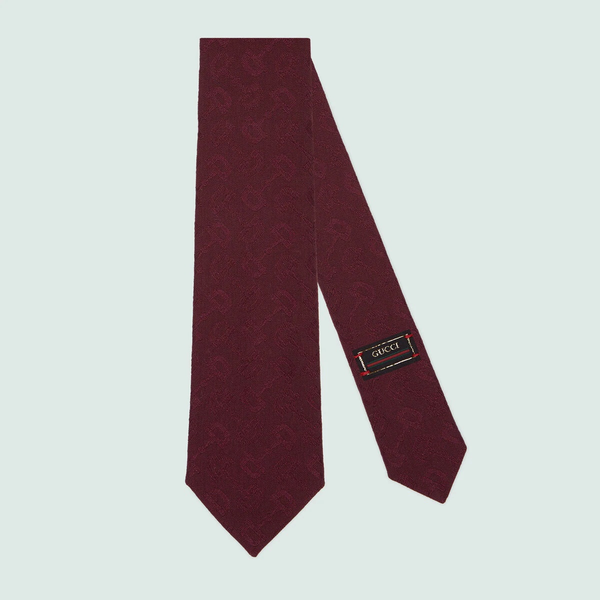 Horsebit jacquard cotton wool tie - 1