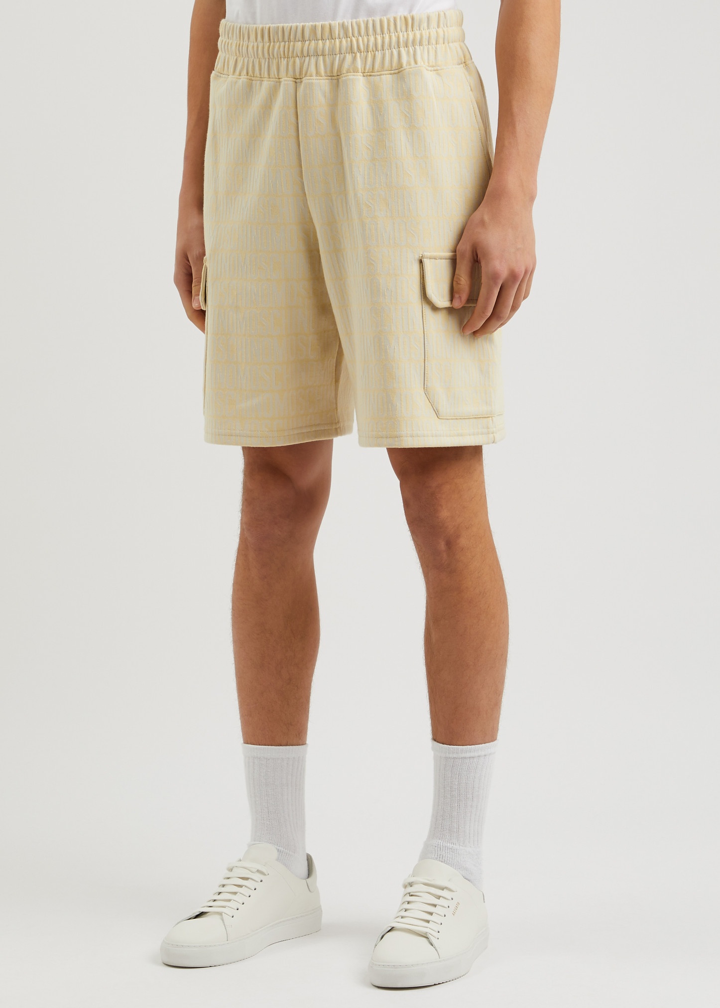 Logo-jacquard cotton-blend shorts - 2