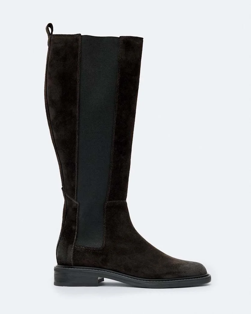 BALES SUEDE KNEE-HIGH CHELSEA BOOTS - 1