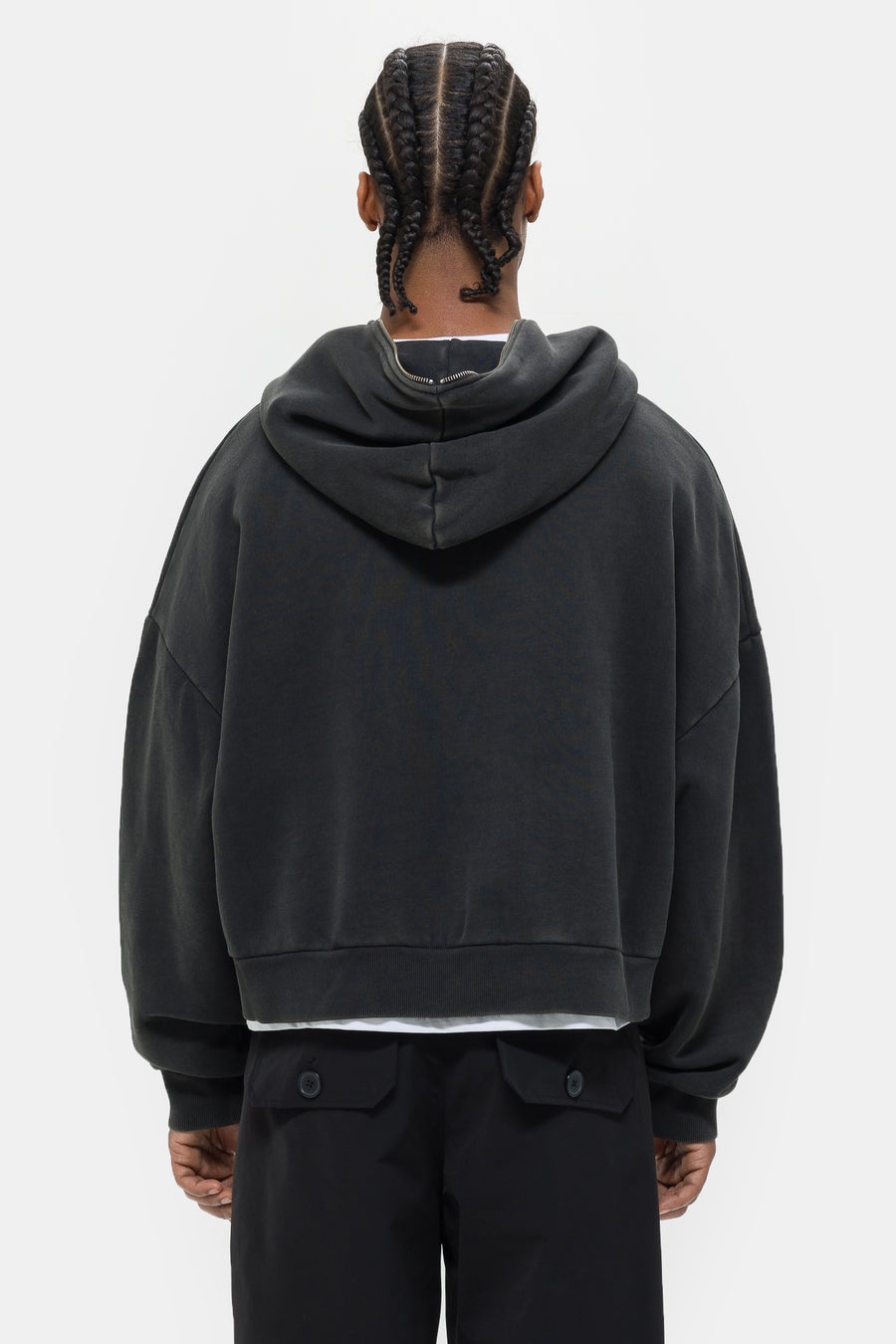 Eternal Zip Hoodie in Washed Black - 3