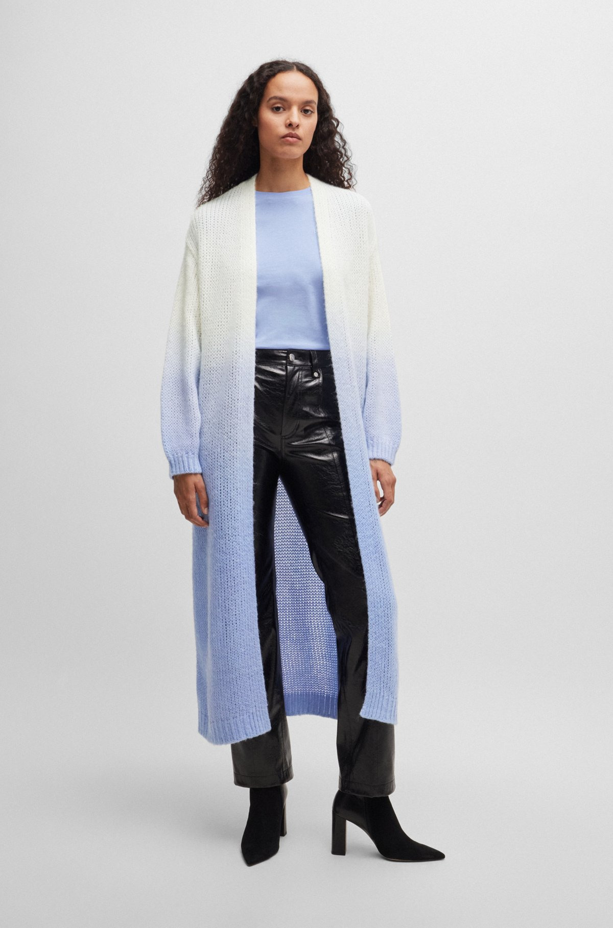 LONG-LENGTH DIP-DYE CARDIGAN WITH WOOL AND ALPACA - 2