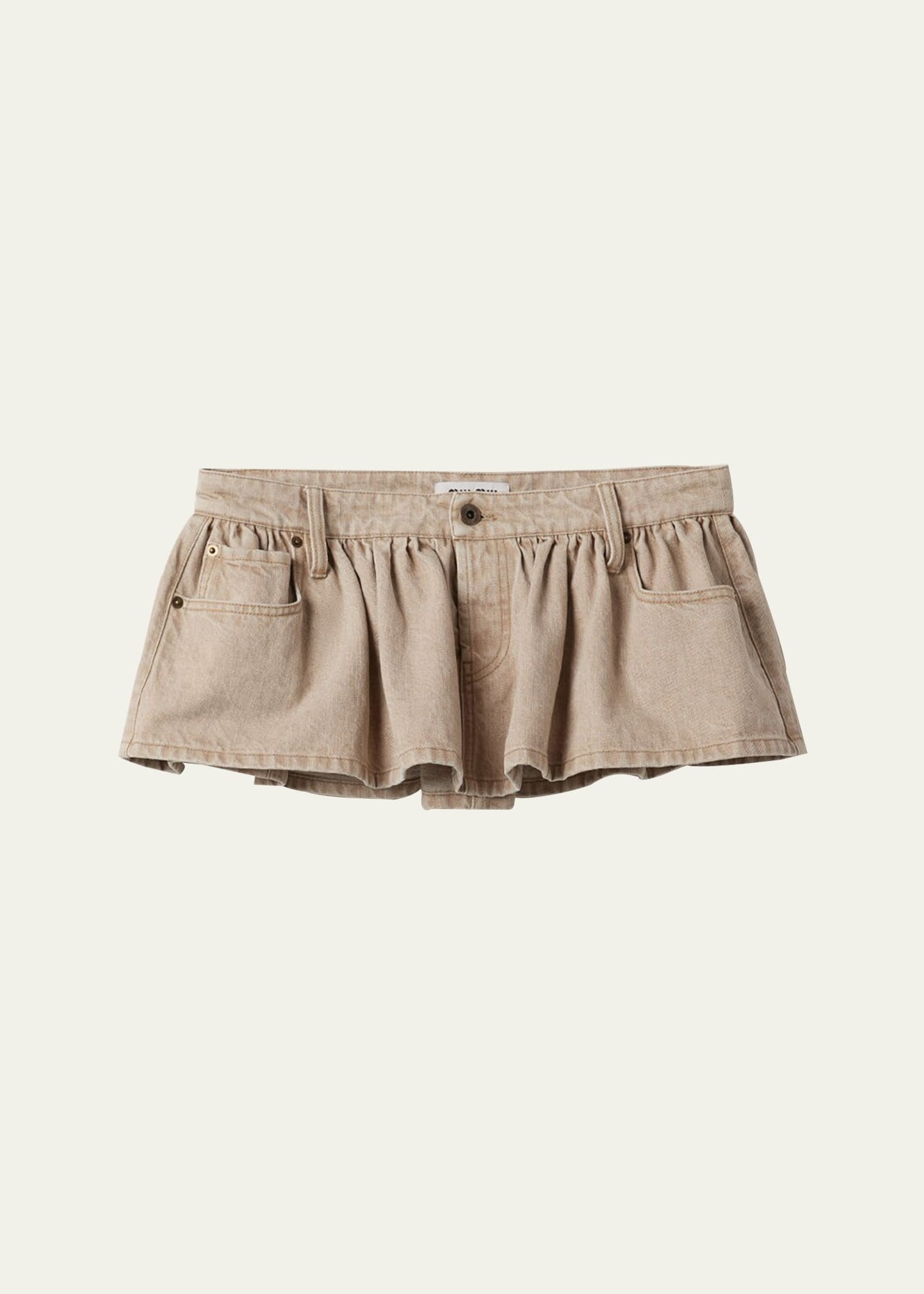 Micro Denim Logo Skirt - 1