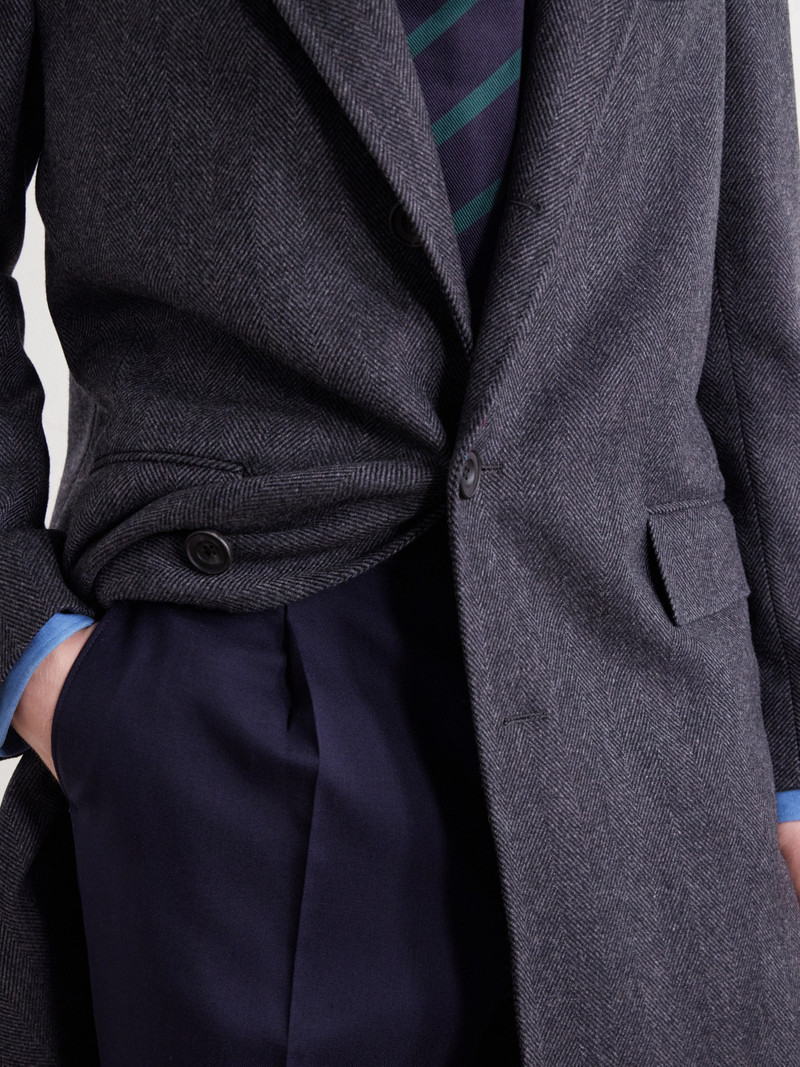 Herringbone Virgin Wool Coat 6
