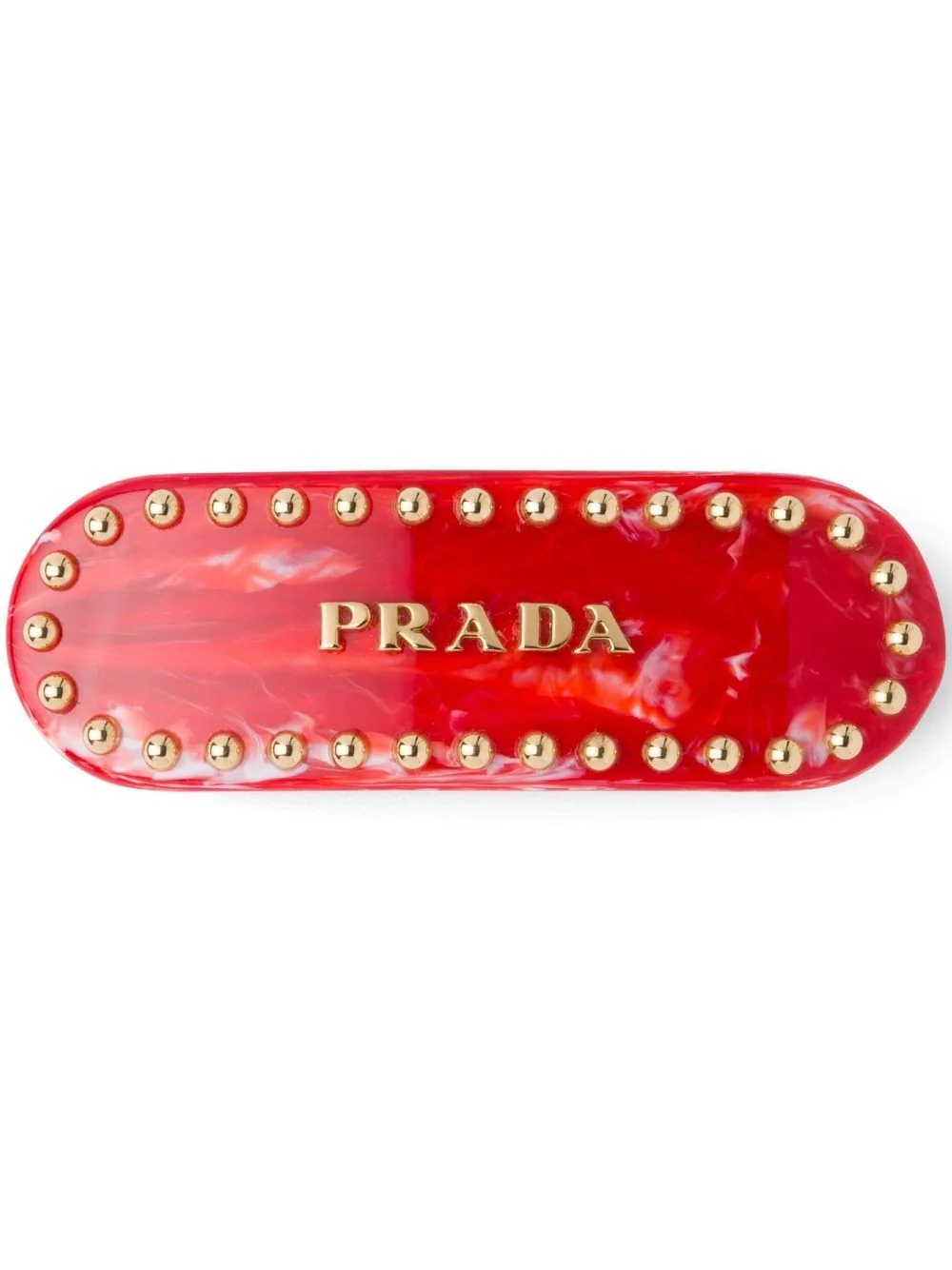 studded logo-lettering hair clip - 1