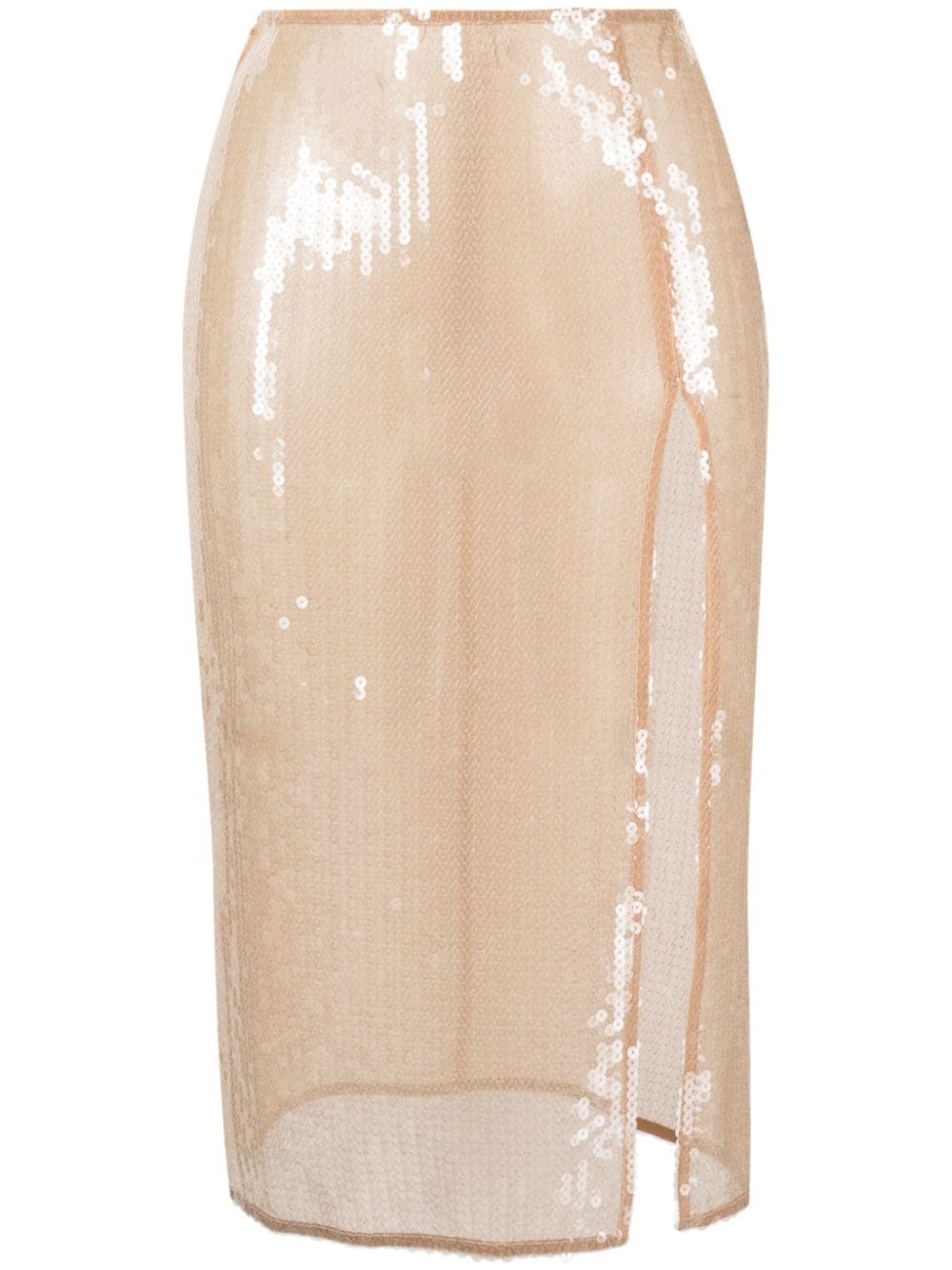 sequinned tulle pencil skirt - 1