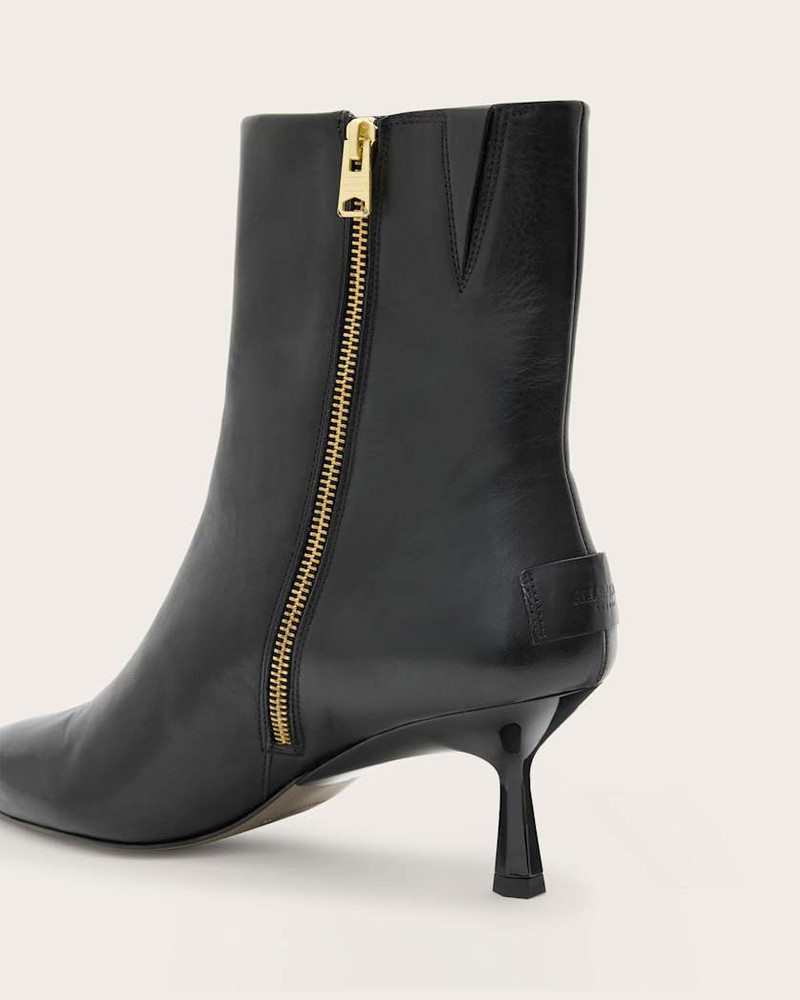 VIVIAN POINTED TOE LEATHER BOOTS 7