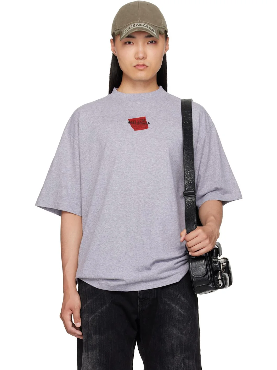 Grey Taped T-Shirt - 1