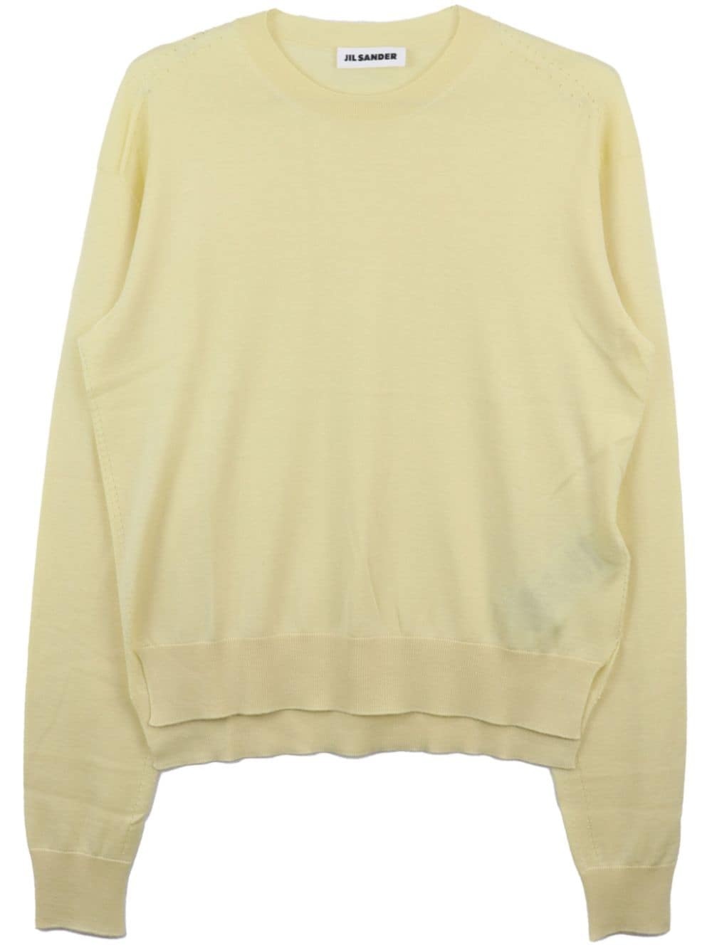 crew-neck fine-knit jumper - 1