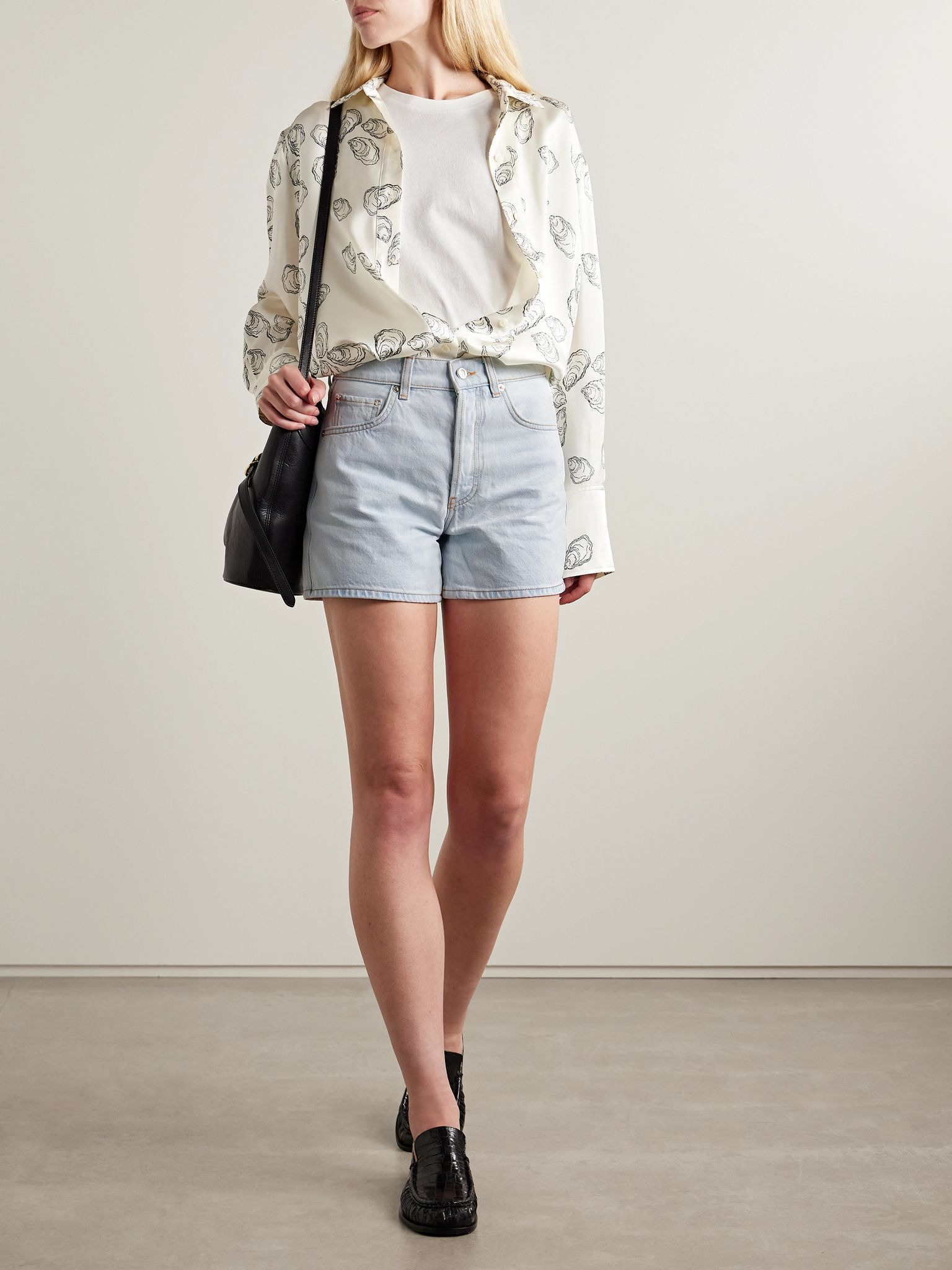 Dalton organic denim shorts Light denim - 2