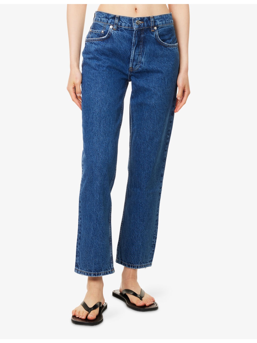 Kate High-Rise Straight-Leg Denim Jeans - 3