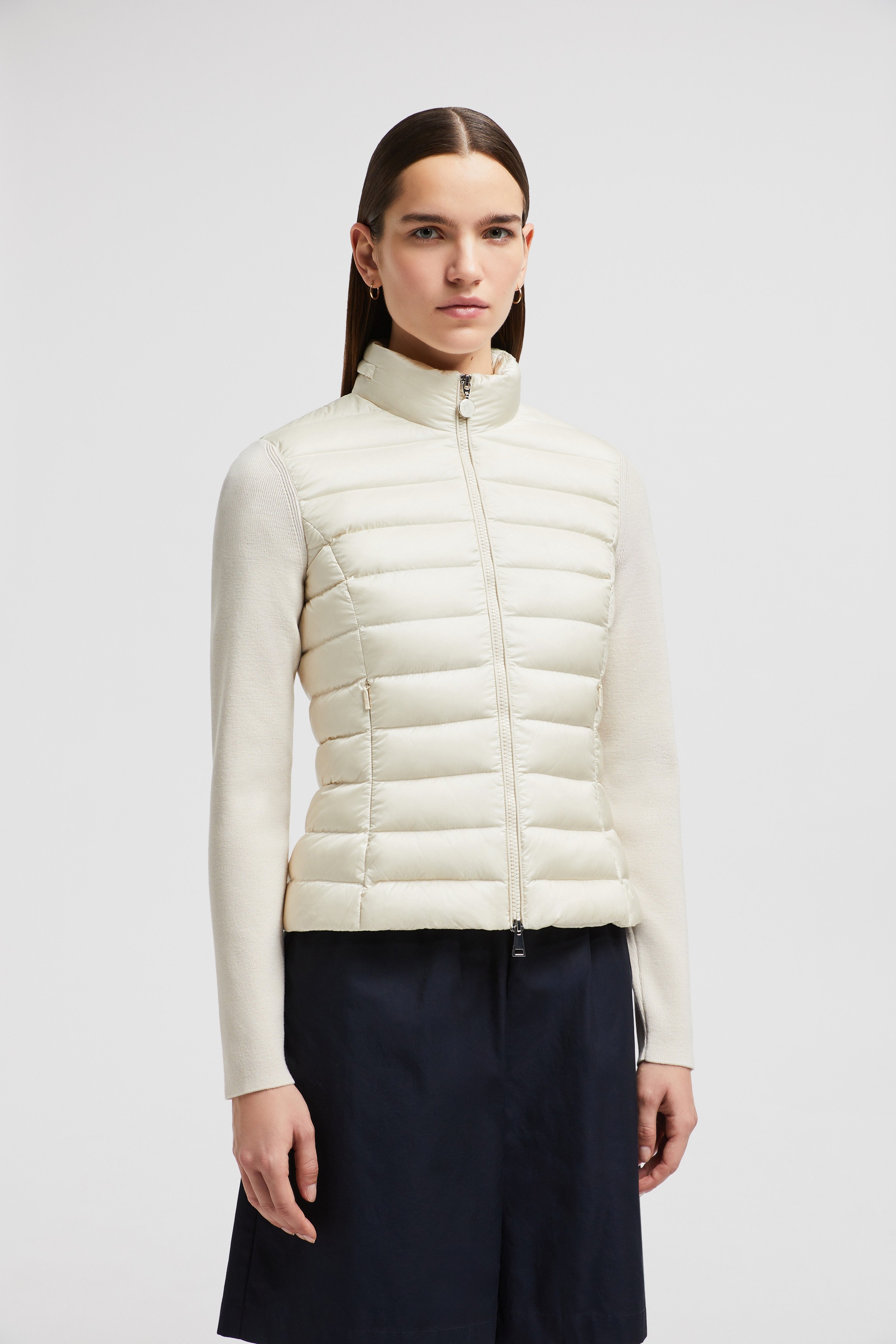 Padded Wool Zip-Up Cardigan - 3