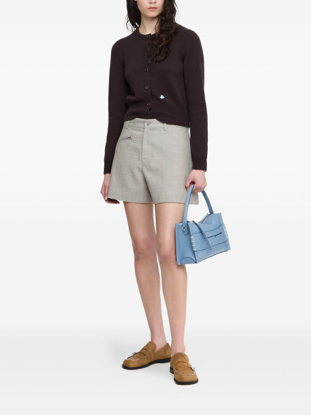 zip-pocket tailored shorts - 2