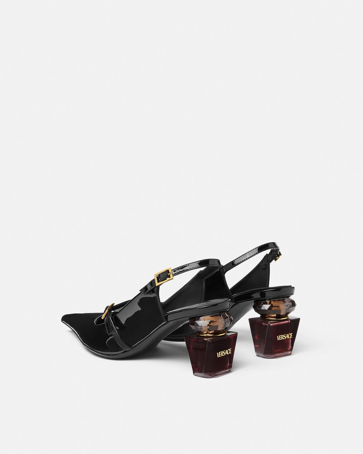 Bright Crystal Patent Slingback Pumps 70 mm - 4