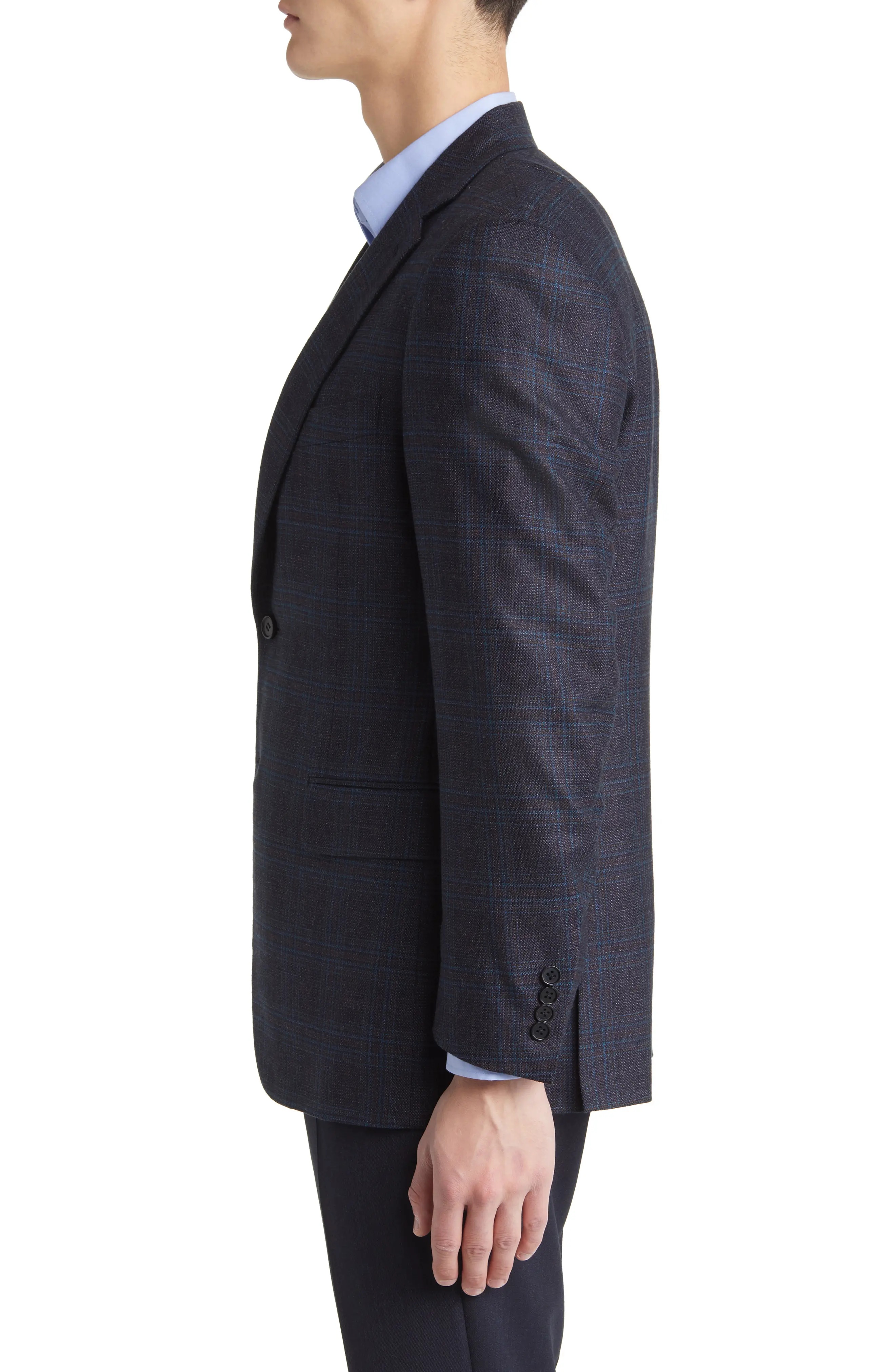 Siena Regular Fit Plaid Silk & Wool Sport Coat - 3