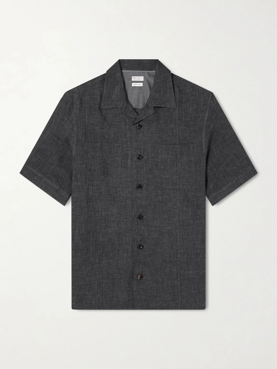 Camp-Collar Linen Shirt - 1