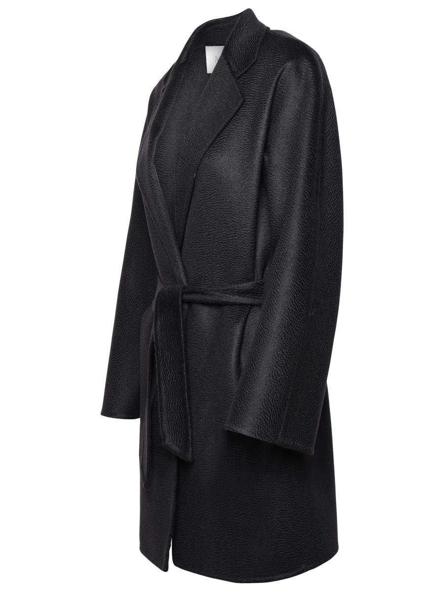 MAX MARA BLACK CASHMERE COAT - 2