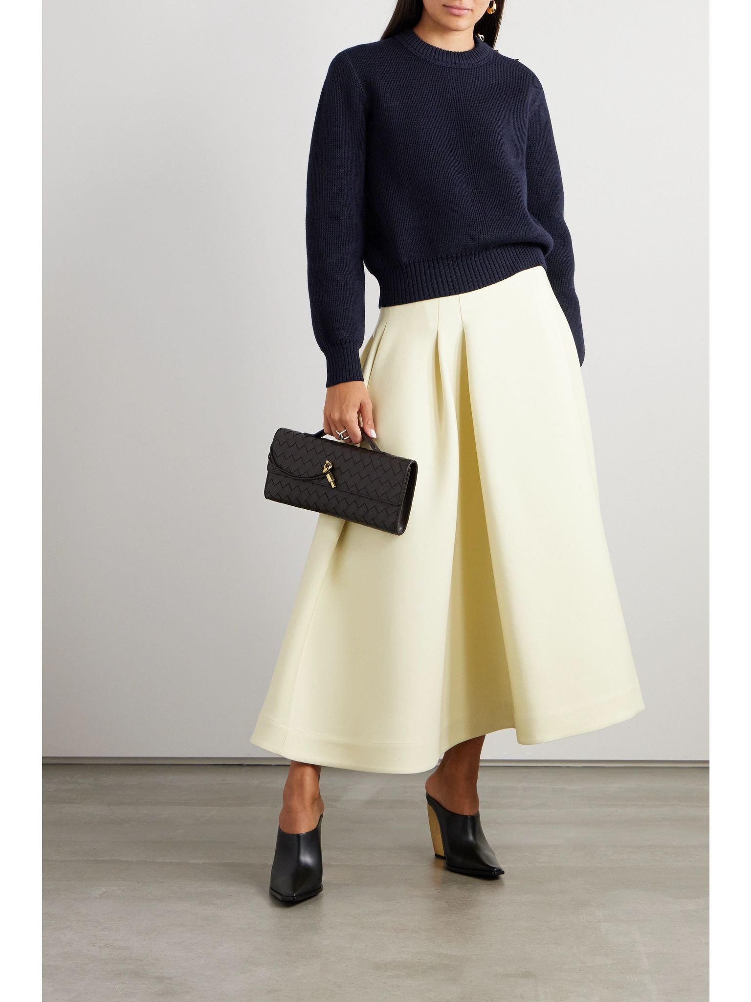 Ribbed-knit wool sweater Blue - 2