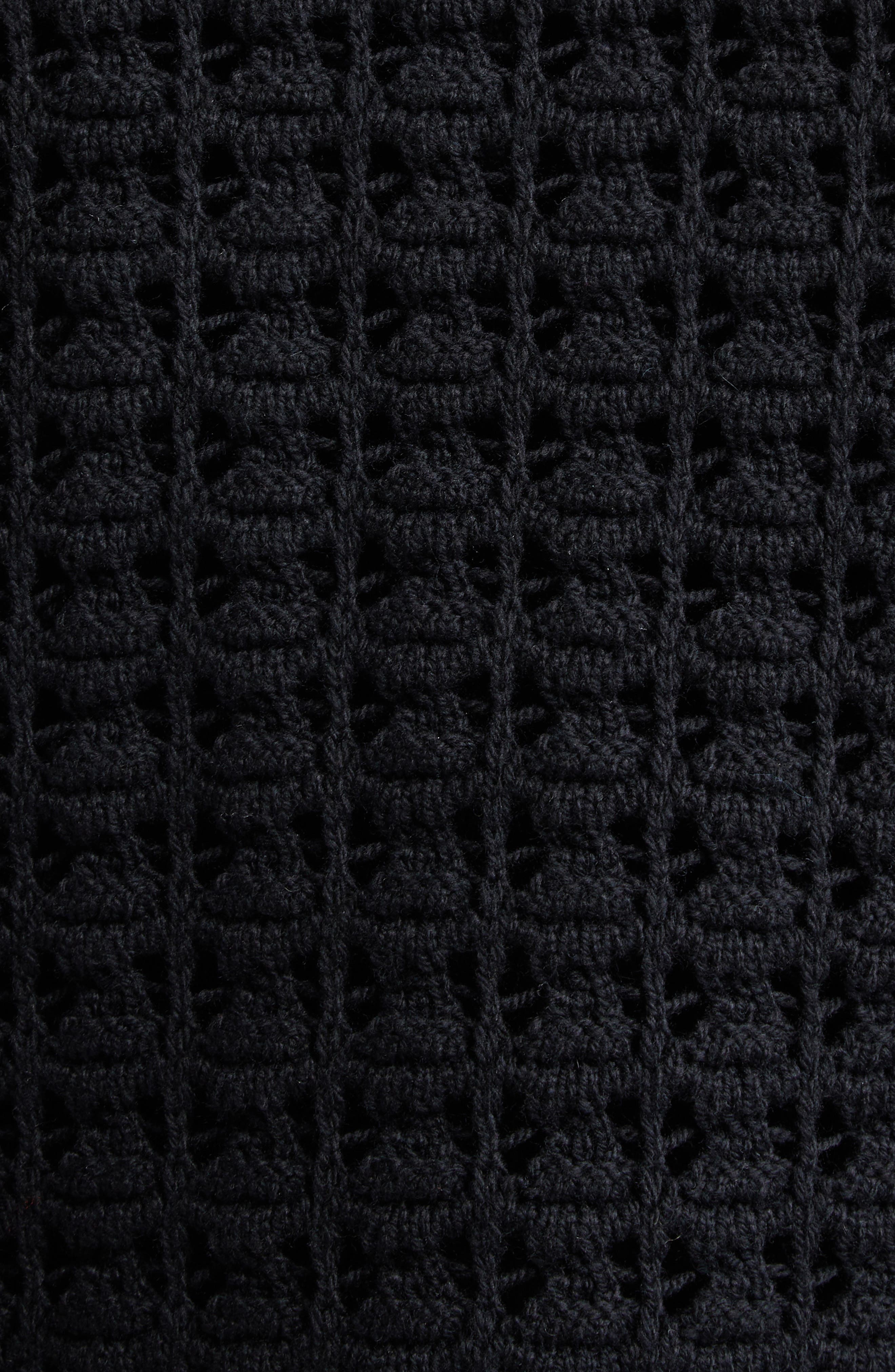 Dolce&Gabbana Virgin Wool Crochet Jacket in N0000 Nero at Nordstrom - 6